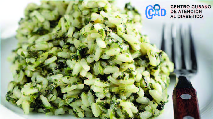 Nuestra cocina.  Arroz con espinacas