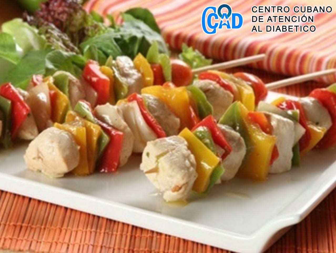 Nuestra cocina. Brochetas de pollo y verduras al horno