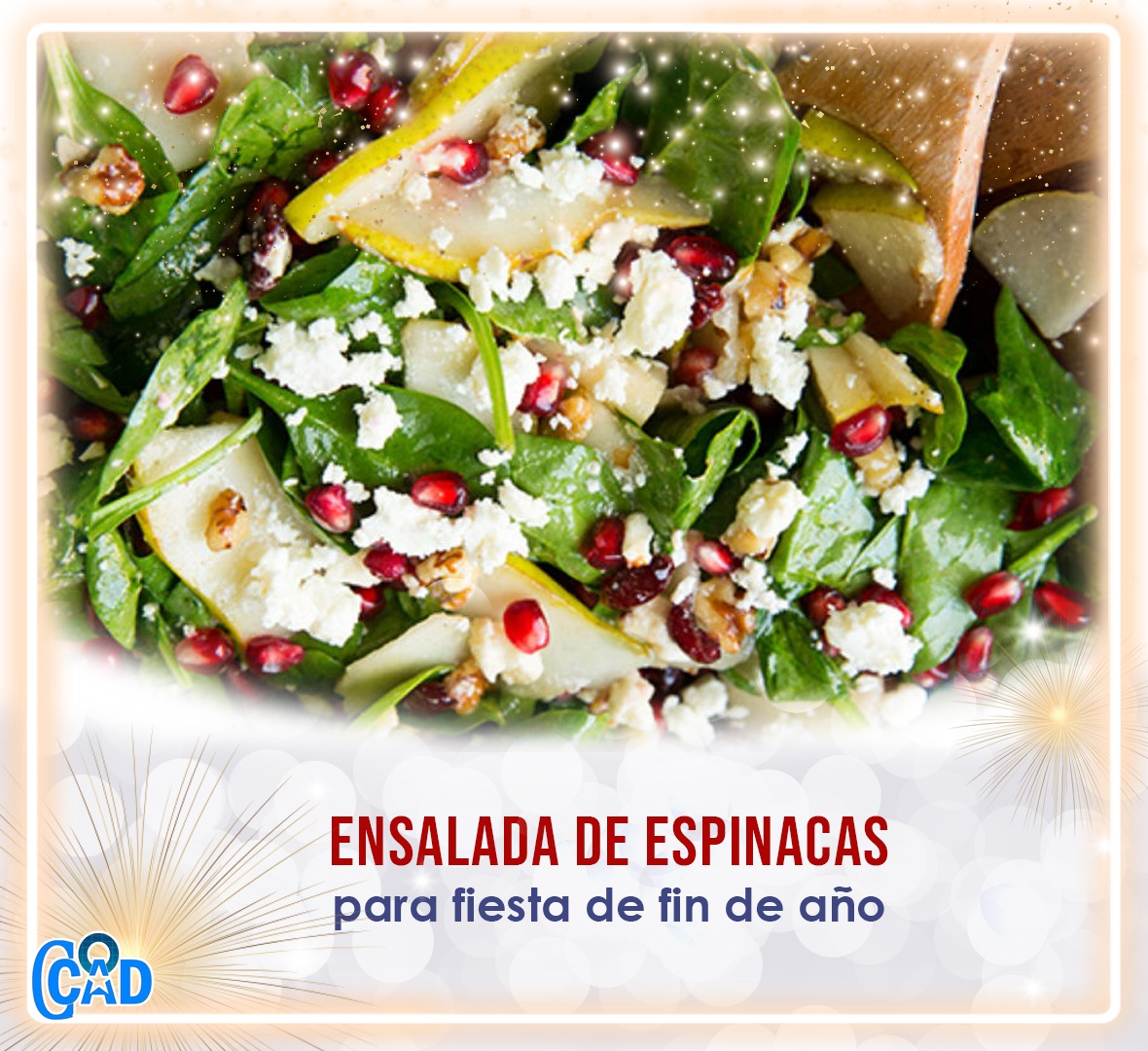 Nuestra cocina. Ensalada de espinacas para fiestas de fin de año