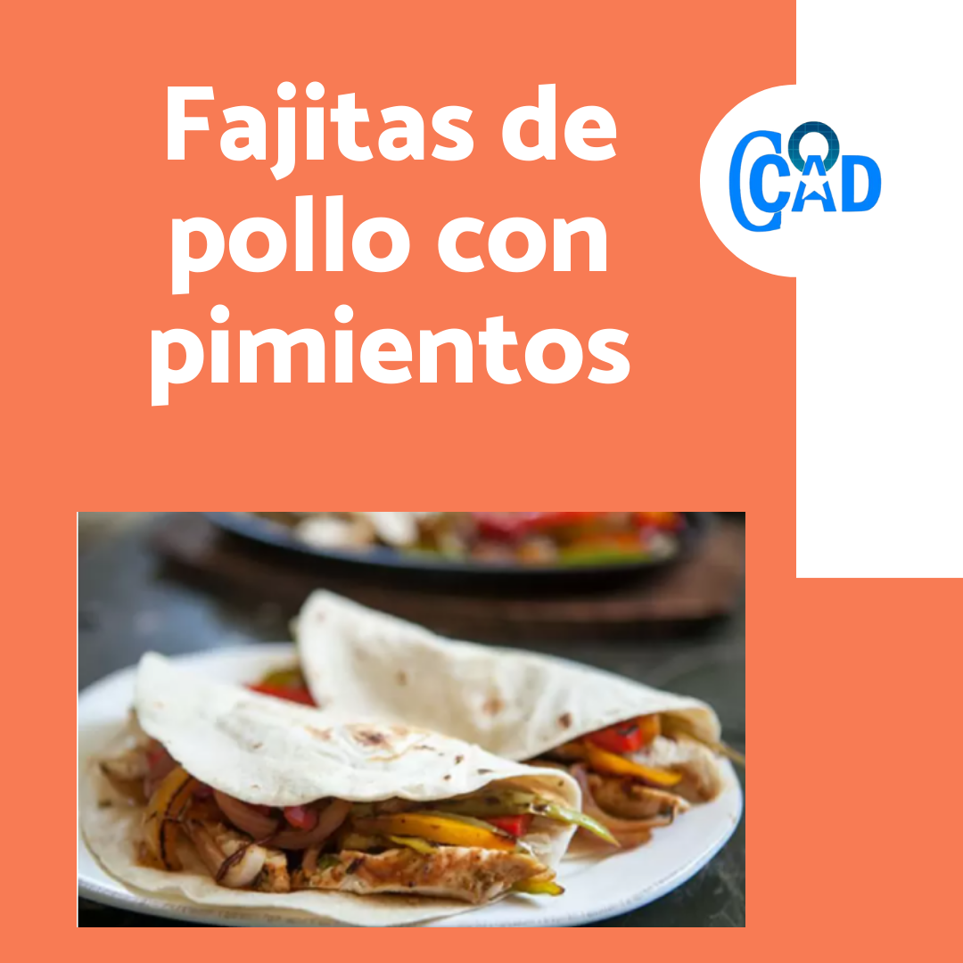 Nuestra cocina. Fajitas de pollo con pimientos