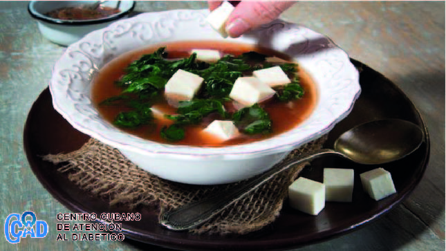 Nuestra cocina. Sopa de espinacas.